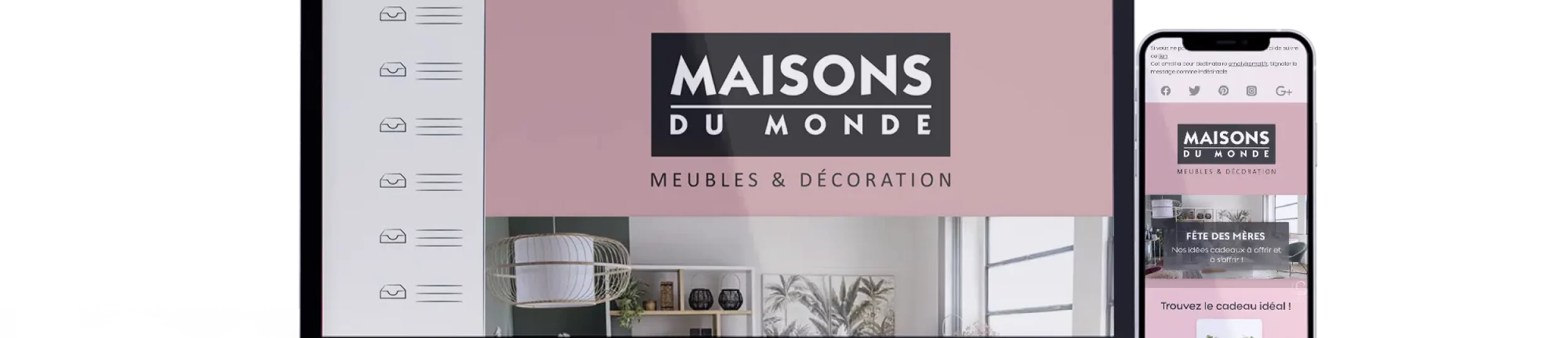 Newsletter maison du monde en situation